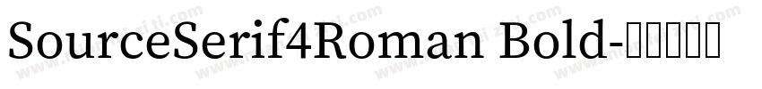 SourceSerif4Roman Bold字体转换
